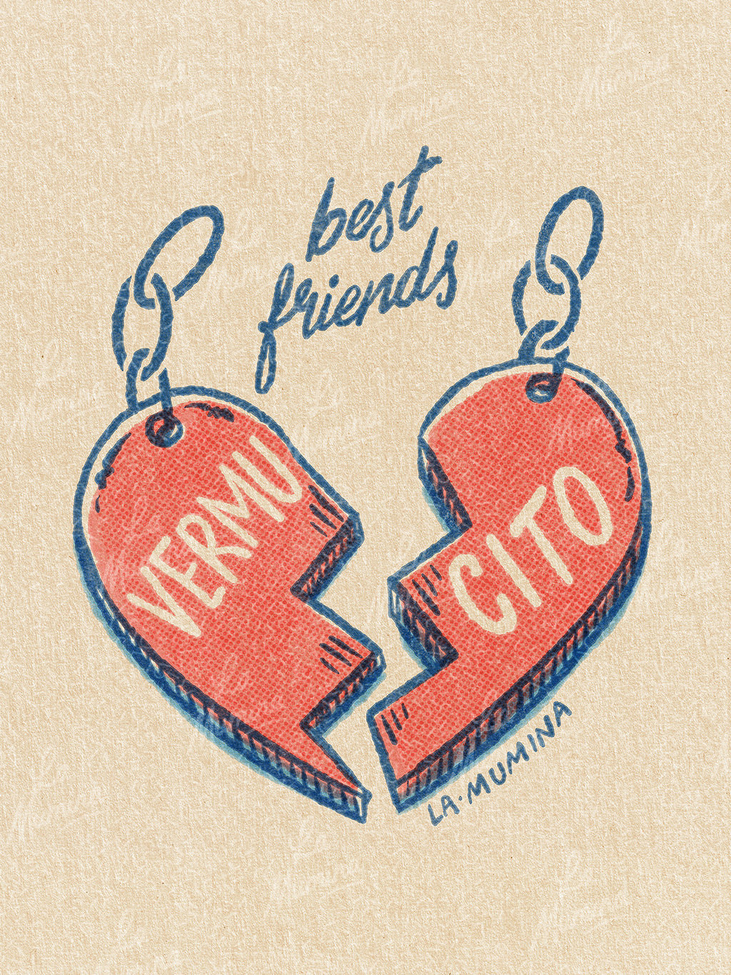 BEST FRIENDS VERMUCITO Lámina ilustrada La Mumina