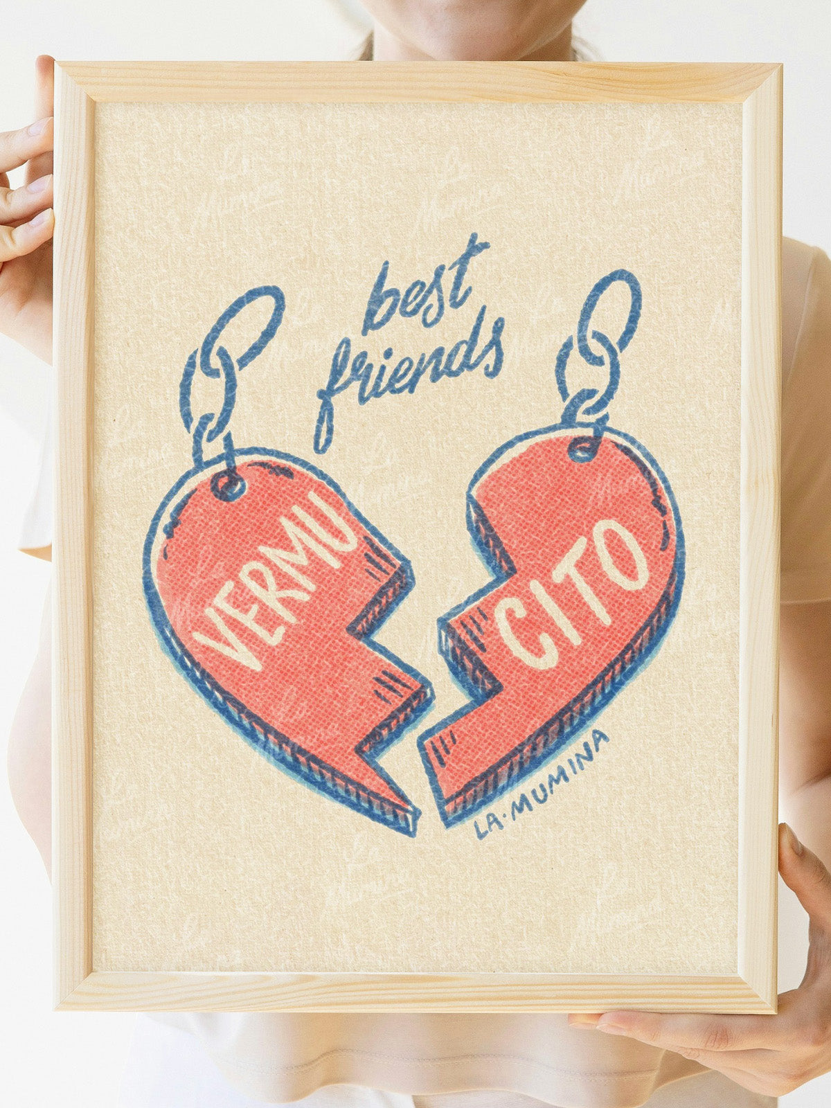 BEST FRIENDS VERMUCITO Lámina ilustrada La Mumina