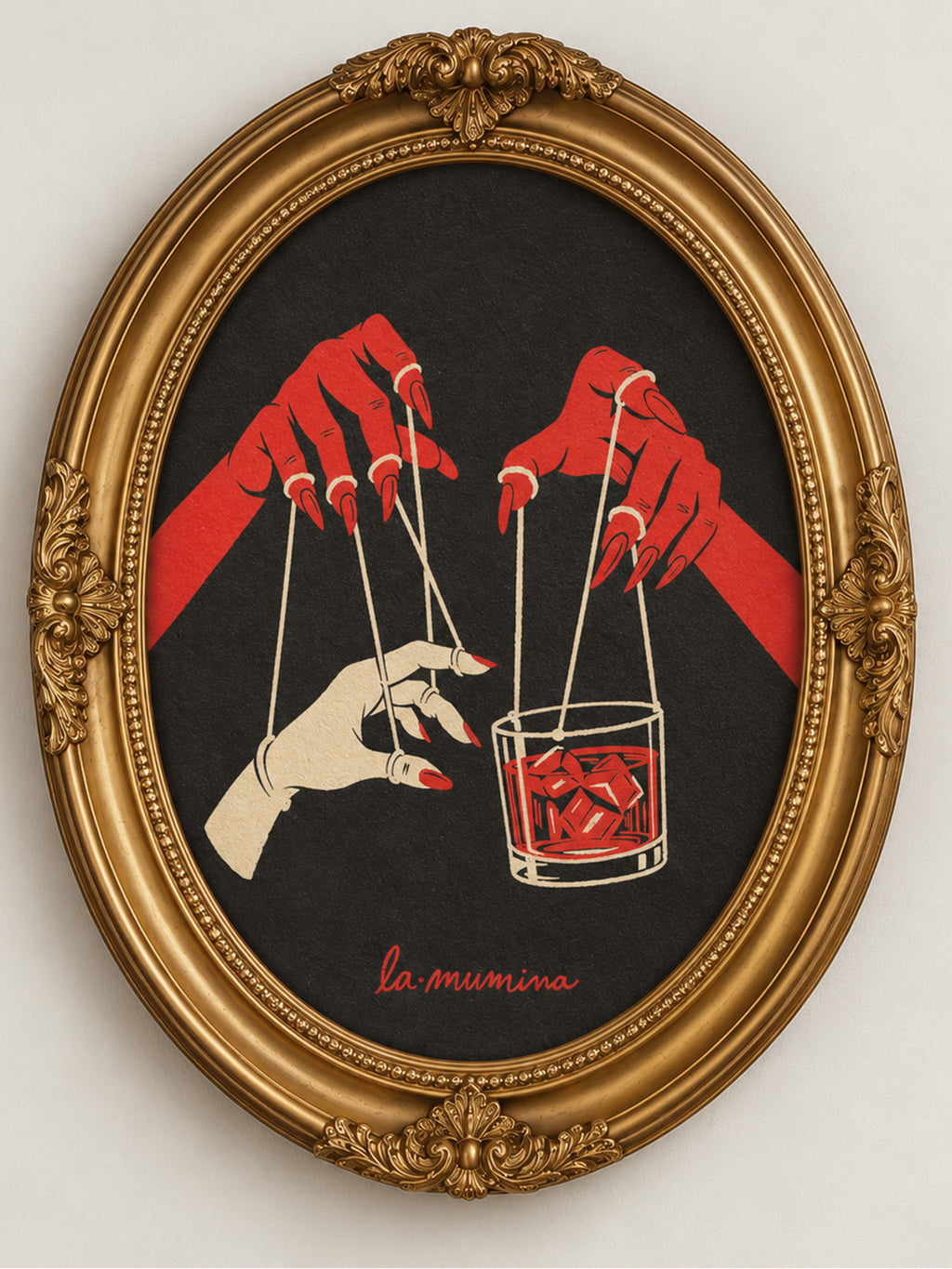 UN NEGRONI Lámina ilustrada La Mumina