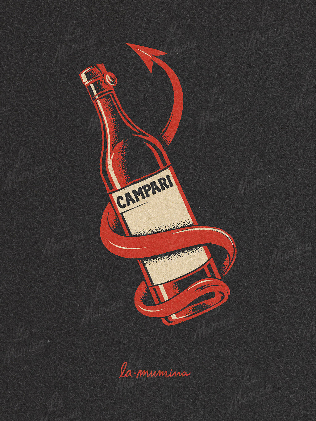 DEVIL CAMPARI Lámina ilustrada La Mumina