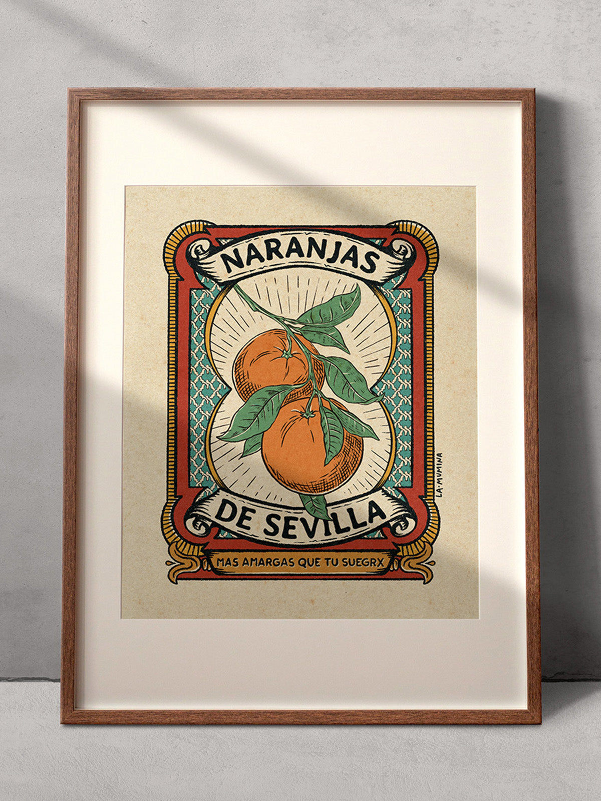 NARANJAS DE SEVILLA Lámina ilustrada La Mumina