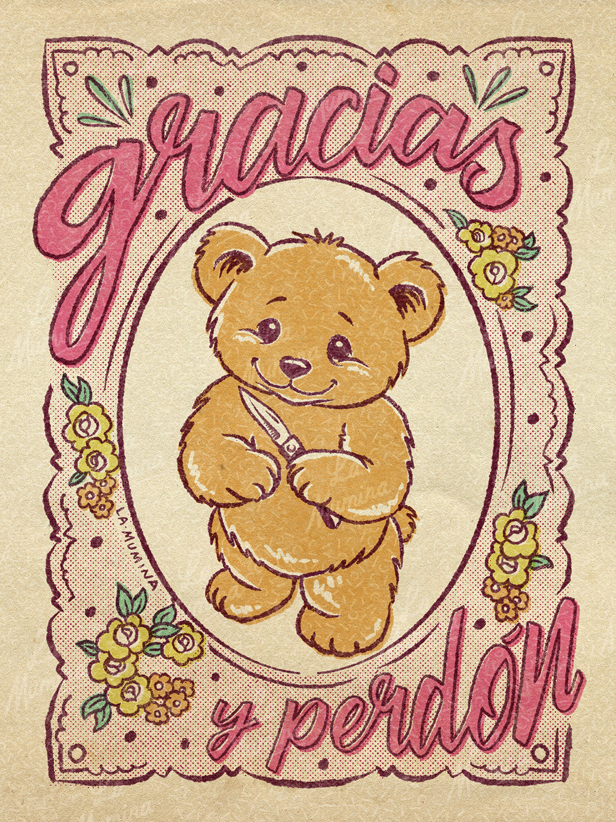 GRACIAS Y PERDÓN Lámina ilustrada La Mumina