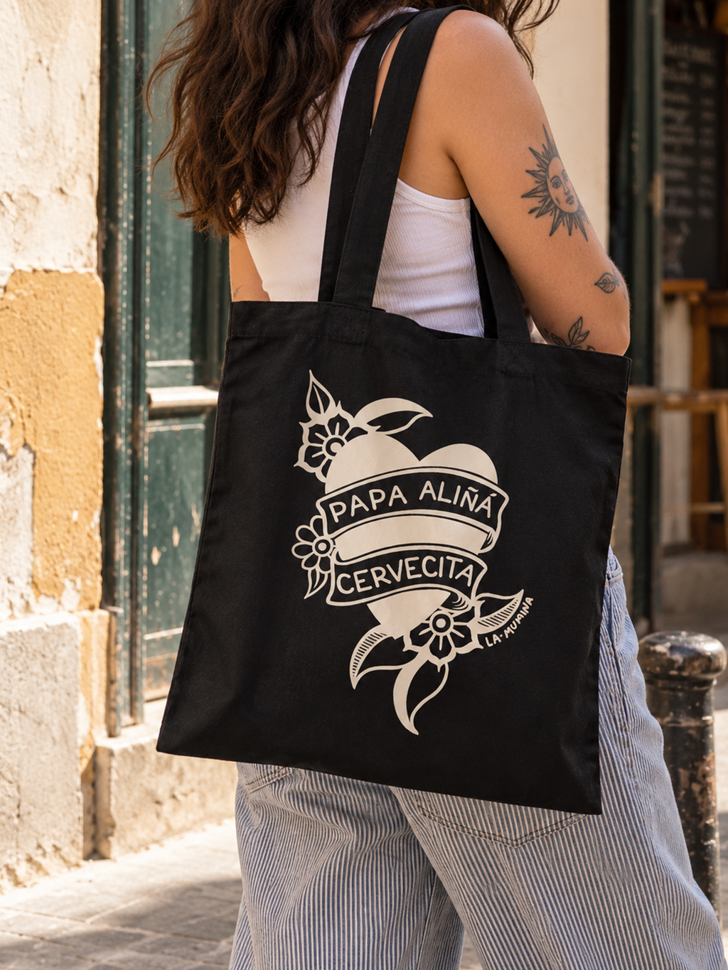 Totebag PAPA ALIÑÁ de algodón La Mumina