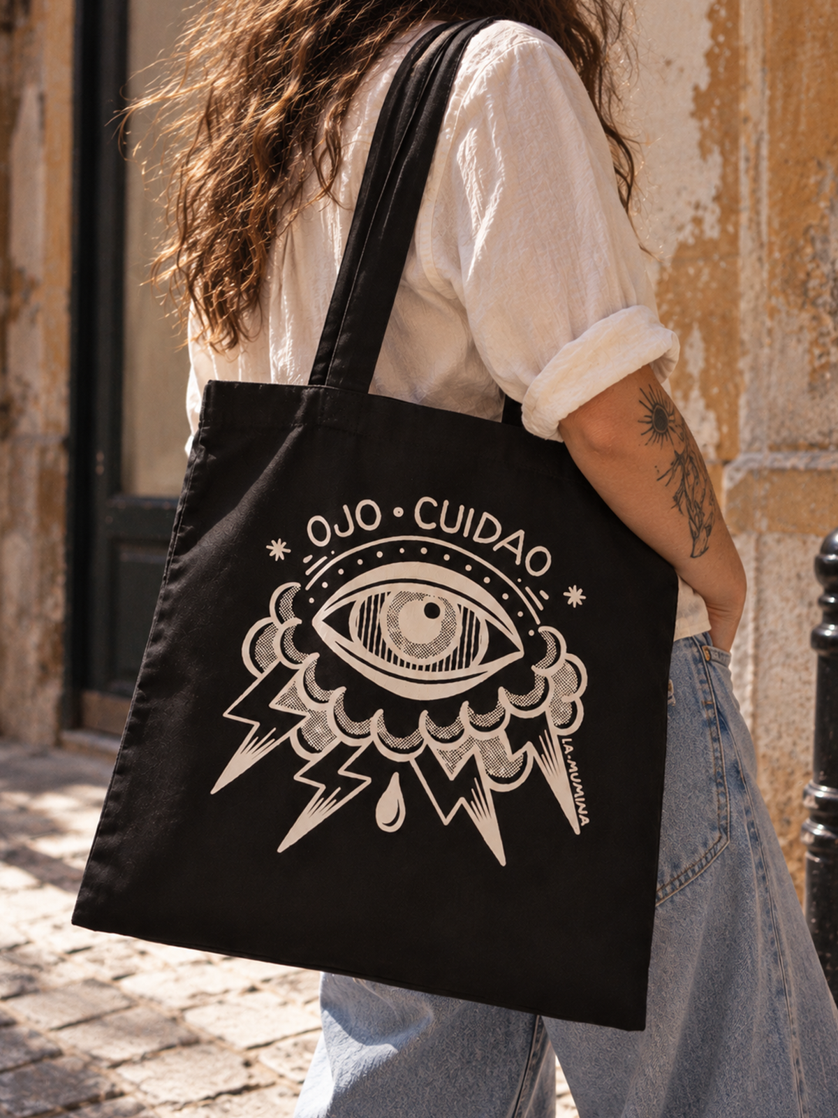 Totebag OJO CUIDAO | Bolsa de Tela Ilustrada La Mumina